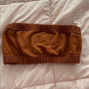brown bandeau top